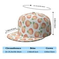 thumbnail image 4 of Peaches Trucker Hat - Juicy Vibrant Peach Pattern Flat Brim Snapback, Modern Fresh Aesthetic with Abstract Painting Details, 4 of 5