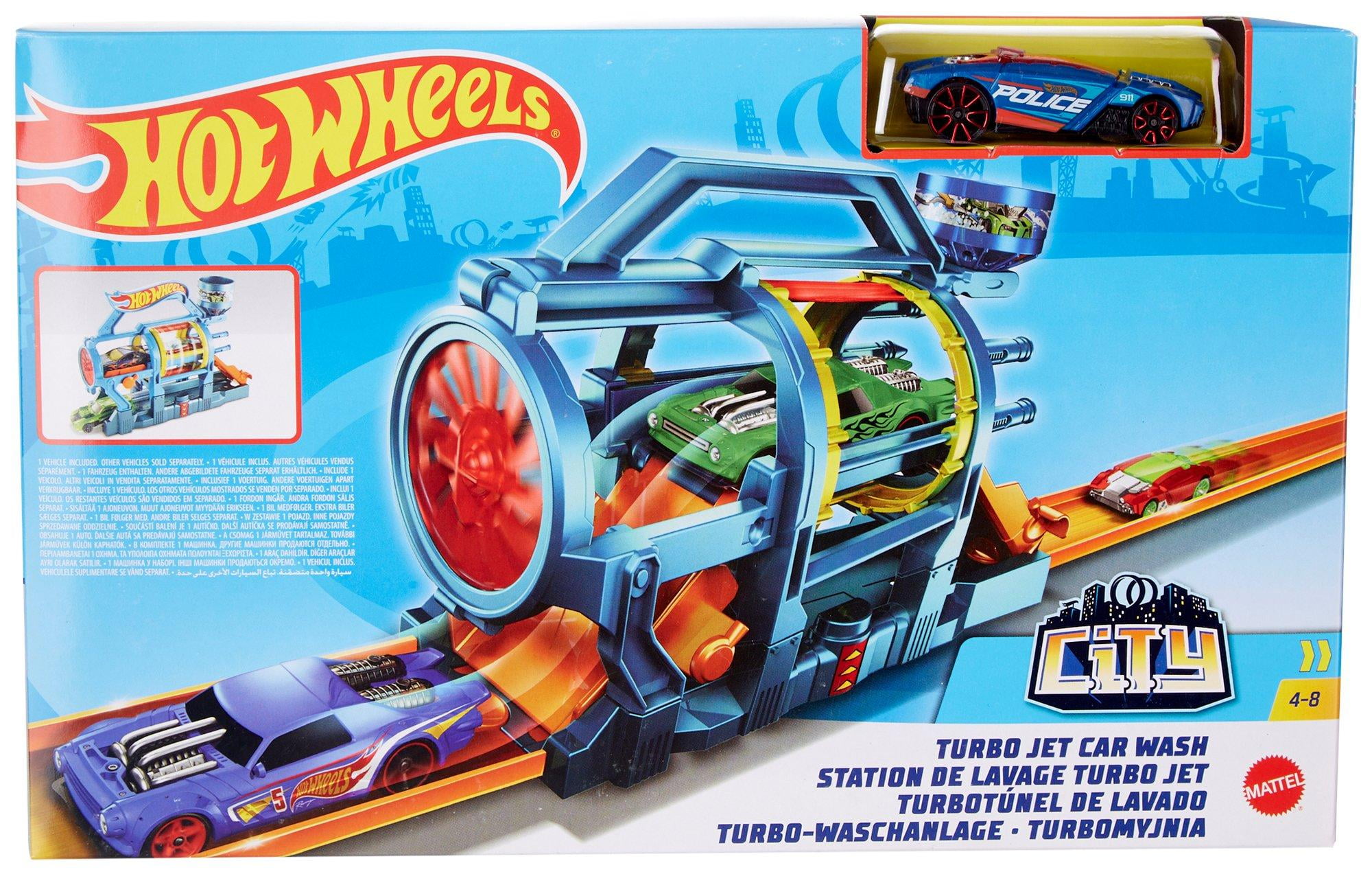 Hot Wheels Turbo Jet Car Wash Vehicle Playset