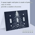 2 Gang Light Switch Cover Plate Christmas Tree with Star Wall Plate
