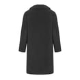 thumbnail image 7 of ITSAME Womens Fuzzy Fleece Long Coat Sherpa Lapel Collar Zip Up Winter Warm Comfy Outerwear Black Size XL, 7 of 7