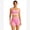 Pink, variant on IBTOM CASTLE Double Layer Workout Sets for Women 2 Piece Sports Bra High Waist Biker Shorts with Pocket Yoga Pialtes Outfits S Blue