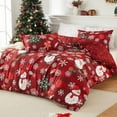 thumbnail image 3 of Christmas Duvet Cover Queen Size - Christmas Soft Holiday Printed Duvet Cover Set - Holiday Bedding Collection, Includes with 3 Piece (2 Pillow Shams,1 Duvet Cover), 3 of 9