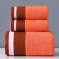 thumbnail image 1 of 3Pcs Breathable Soft Cotton Towels Soft And Fluffy Machine Washable Towels For Spa Wedding Resgisry Or Gym Use, 1 of 2