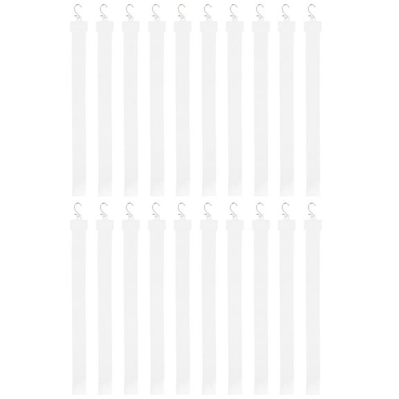 Shuliwen 20x Hanging Merchandise Strips w/ Hook for Retail Store Display - 50cm White