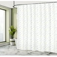 thumbnail image 4 of Ambesonne Pastel Shower Curtain, Neutral Geometric Stripes, 69"Wx70"L, Pale Grey and Pale Yellow, 4 of 4
