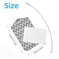thumbnail image 4 of Square 2Pack PU Leather Gray Triangle Wave Cruise Luggage Tag with Privacy Cover and Stainless Steel Ring - Suitable for Travel Handbags Backpacks Luggage Tags, 4 of 6