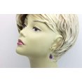 thumbnail image 2 of Spyglass Designs Sterling Silver Amethyst Earrings Purple Faceted Pear Teardrop Simple Dangle Drops For Adult Women, 2 of 5