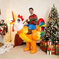 thumbnail image 2 of Magotan Chicken Unisex Halloween Inflatable Costumes with Riding Rooster Blow Up for Adult, One Size, 2 of 8