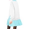 thumbnail image 4 of Long Sleeve Patchwork Women Collared V Neck Sweatshirt Dress, 4 of 6