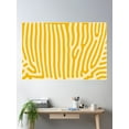 thumbnail image 2 of Liquid Zebra Mustard Yellow Abstract Animal Print Pattern Poster Wall Art, Modern Wall Decor For Living Room Bedroom, 12x18 UNFRAMED, 2 of 3