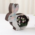 thumbnail image 3 of EASTIN Wooden Carving Rabbit Handicraft Creative Ornaments Multicolor Easter Home Decor, 3 of 11