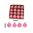 thumbnail image 3 of Beautynvta 16 Pcs Christmas Ball Ornaments, 2.36'' Velvet Flocked Balls Christmas Tree Ornaments, Multiple Styles Painted Hanging Balls for Holiday Party Wedding Decor, 3 of 7