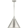 thumbnail image 6 of Progress Lighting Hinton 1-Light Pendant, Brushed Nickel, Cone Shade, 6 of 18
