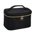 thumbnail image 4 of Travel Makeup Bag Lightweight Multifunctional Waterproof Portable Cosmetic Pouch Black square, 4 of 8