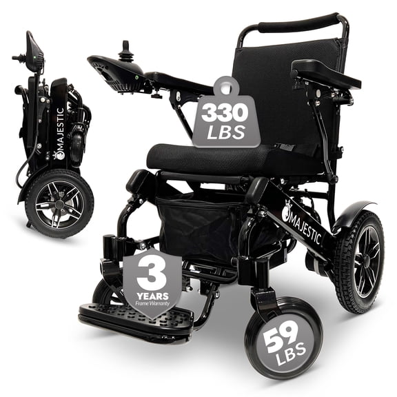 330 lbs Weight Capacity, Long Battery Range, Electric Wheelchairs for Adults, US Based Premium Customer Support, Remote Controlled Lightweight Wheel Chair for Seniors, IQ-8000 by Majestic