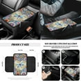 thumbnail image 7 of Yuyamidu Dragonfly Car Seat Covers Full Set Dahlia Steering Wheel Cover Safe Belt Pads Handbrake Cover Cup Holders Garbage Bin Rear View Mirror Cover Center Console Cover, Set of 14, 7 of 7