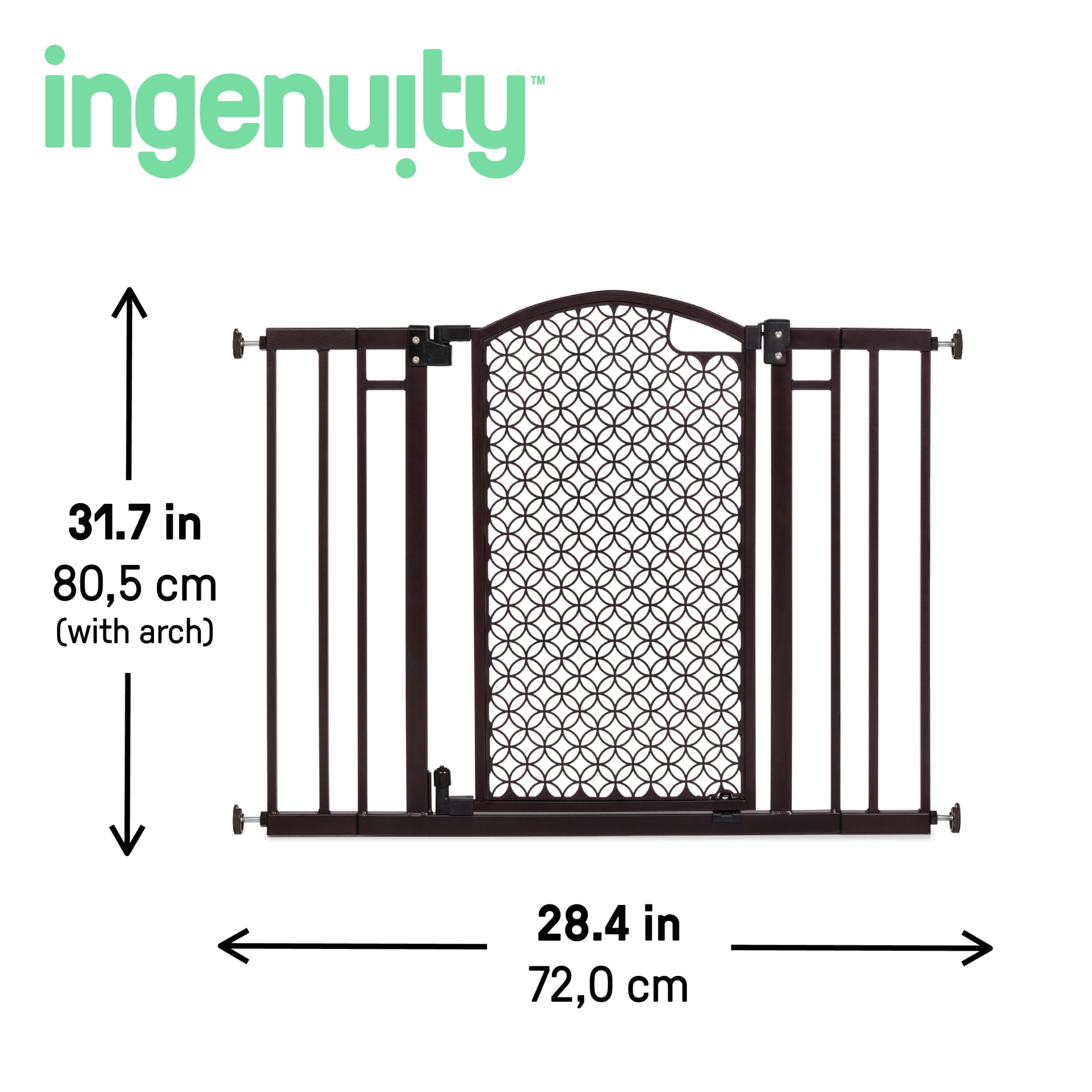 Free Shipping! Ingenuity Baby Gate, Modern Decorative Walk-Thru