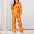 thumbnail image 2 of Sikiie Fall Maple Leaves Pajamas for Women Set, Womens Pajama Sets, Lounge Sets for Women, 2pjs for Women-Large, 2 of 7