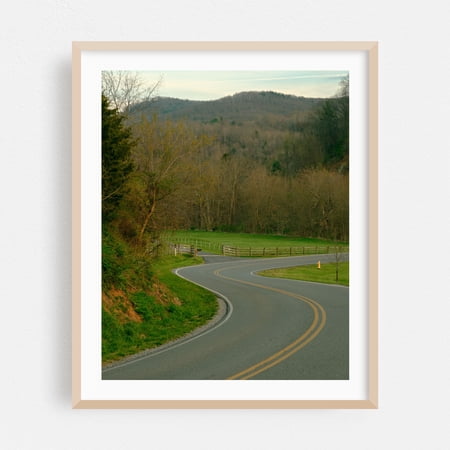 Curve, Wytheville - Wytheville Virginia Photography Oak Framed Wall Art Print 30 x 40 inches