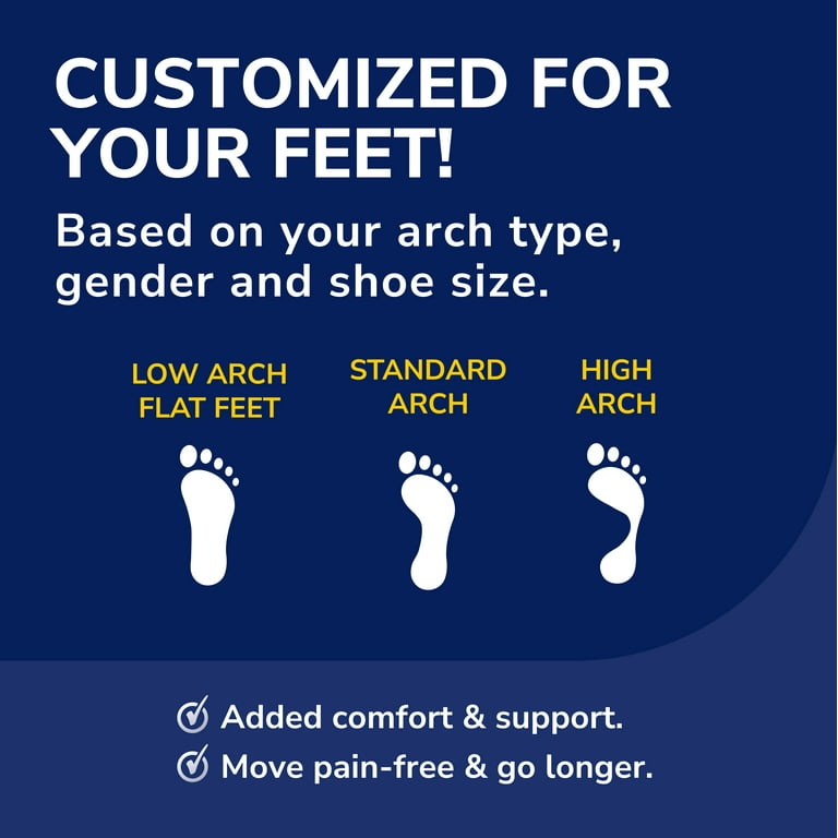 Dr. Scholl s Custom Fit Orthotics Full Length Inserts CF 730 Customized for Your Foot Arch Immediate All Day Pain Relief Lower Back Knee