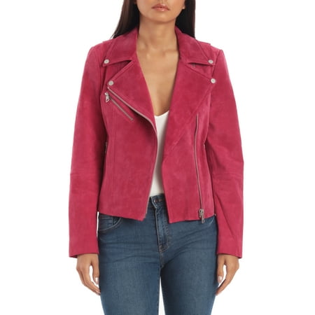 BAGATELLE.NYC Genuine Suede Biker Jacket