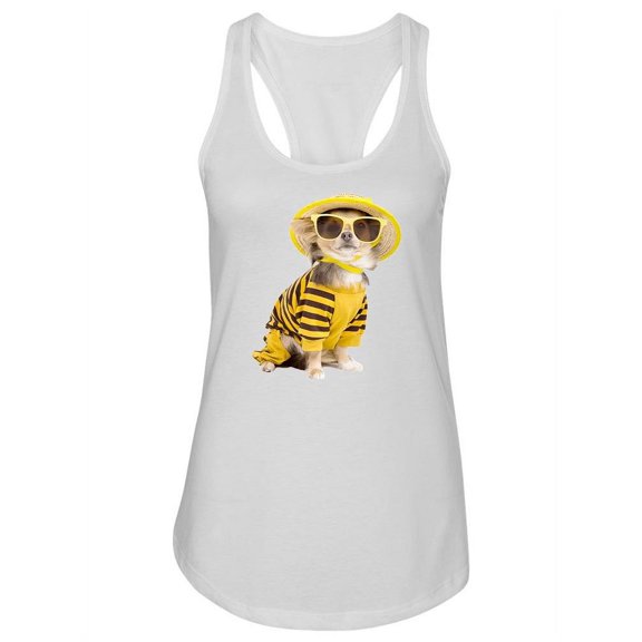 Funny Dressed Chihuahua. Tank Women -Image by Shutterstock, Female XX-Large