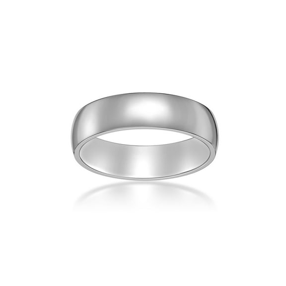 Stainless Steel 6MM Wedding Band Ring Jewelry Gift for Men - Size 10
