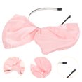 thumbnail image 3 of Christmas Big Bowknot Headband: Bow Headband Satin Oversized Bow Hair Hoop Cosplay Costume Headwear For Women Girls Pink, 3 of 7