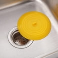 thumbnail image 2 of Tapones de baño Tapón de fregadero de silicona Tapón de fregadero de cocina 15 CM de diámetro para cocinas, baños y lavandería Tapón de drenaje universal (1 unidad, amarillo), 2 of 2