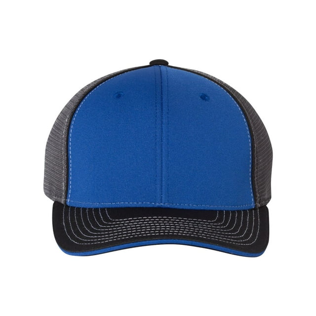 Richardson Pulse Sportmesh with R-Flex Cap, S-M, Royal-Charcoal-Black Tri