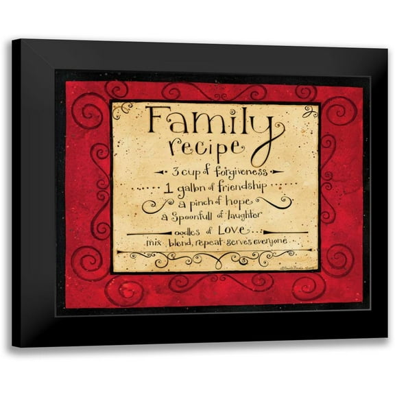 DiPaolo, Dan 13x12 Black Modern Framed Museum Art Print Titled - Family Recipe