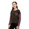 thumbnail image 3 of Soffe Big Girls' Quilted Crew, Charcoal Heather/Feather, SML, 3 of 6