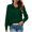 Green, variant on Staron Women's Casual Party Top Lapel Shirt with Sequins Patchwork Pockets Buttons Pullover Loose Short Sleeve Blouse, Wine XXL