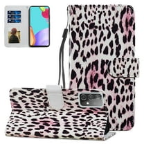 Wallet Case for Samsung Galaxy A52 5G/4G, Galaxy A52 Cover(4G/5G Version), Allytech PU Leather Flip Case with Wrist Strap Credit Card Slots Holder Magnetic Closure for Samsung A52, Leopard