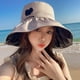 thumbnail image 4 of Sombrero de pescador con protección solar y circunferencia de la cabeza de 56-58 cm, sombrero para el sol de verano para mujer, sombrero para el sol con patrón de amor, 4 of 5