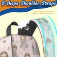 thumbnail image 4 of Princess and Castle Pink Pattern 17" Waterproof Oxford School Backpacks for Teens, S-Shape Padded Straps, for School, Travel, Hiking, Camping, 4 of 4