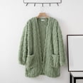 thumbnail image 5 of Puliio Women's Robe Long Sleeve Open Front Kimono Cardigan Shawl Wrap Coat Home Loungewear,Size XXL, 5 of 5