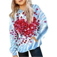 thumbnail image 2 of Goindgs Hoodies for Girl and Big Girl Oversized Pullover Tops Teen Girls Heart Print Trendy Long Sleeve Hoodie Sweatshirt Light Blue 3-4 T, 2 of 5