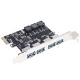thumbnail image 3 of Expansión Externa De A  Divisora ​​de Concentrador USB 3.0 De 5 GigaBits Per Second, 4 Puertos Para Computadora De licencia Base, perfke Adaptador PCI E a 4 PCI, 3 of 9