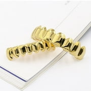 18K Plated Gold Teeth Plated Gold Finish 8 Top Teeth 8 Bottom Tooth Hip Hop Mouth Grills for Men and Women By PULMCheerger