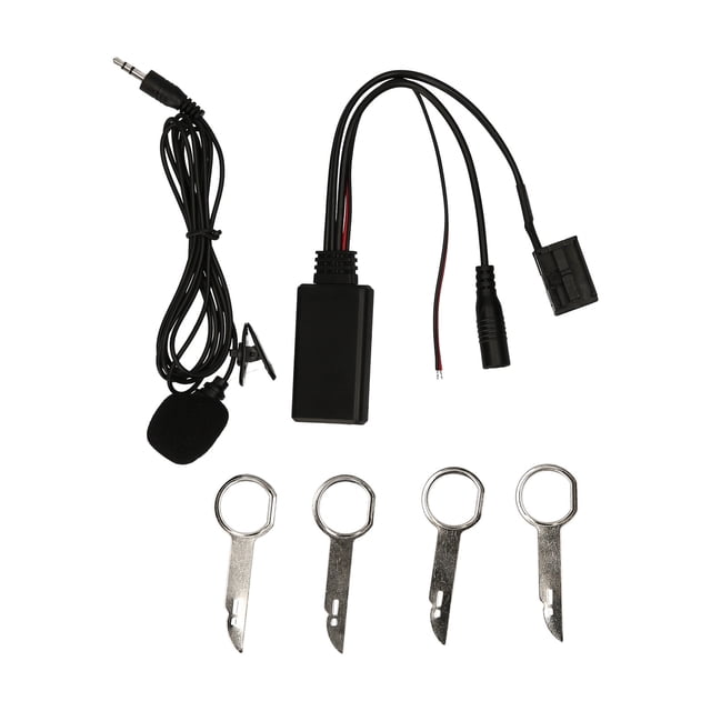 Tignapoo Ford 6000 CD Stereo Replacement: Bluetooth 5.0 Aux Audio Adapter with Hands-Free Mic for Focus, Mondeo, Fiesta, Fusion, Galaxy, C-Max, S-Max, and Transit Models from 2005 Onwards