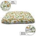 thumbnail image 3 of Green and Orange Pet Bed, Orange Branches with Flowers and Leaf Pattern Exotic Fruits, Resistant Pad for Dogs and Cats Cushion with Removable Cover, 24" x 39", Fern Green Orange Yellow, by Ambesonne, 3 of 4