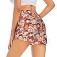 thumbnail image 2 of Uemuo Maneki-Neko Cats Pattern Women's Athletic Shorts High Waisted Running Shorts with Liner Pockets Gym Elastic Workout Shorts-Medium, 2 of 9