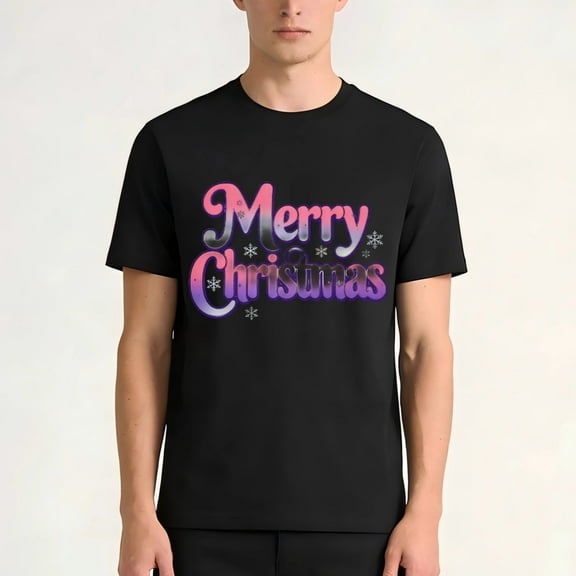 Merry Christmas, Men's Graphic Tee 100% Cotton T-Shirt, Sizes S-5XL
