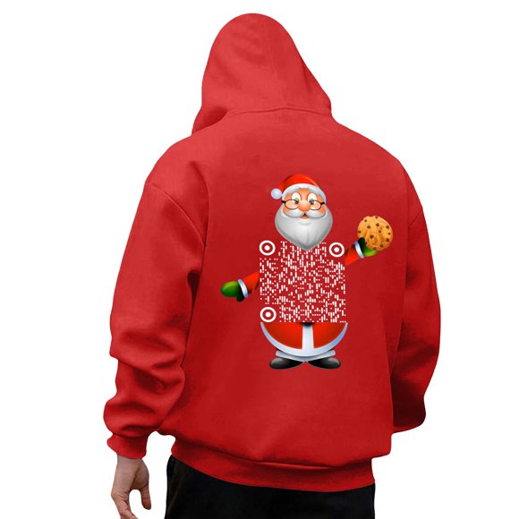 Men's Winter Fashion Hoodie Solid Color Printed Sweatshirt Warm Comfort Coat Couples Unisex Pullover