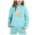 thumbnail image 2 of Byoo Toddler Girls Outfits Letter Print Pullover Hoodie Sweatpants Activewear Sweatsuit, 2 of 3