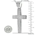 thumbnail image 2 of Dazzlingrock Collection 3.00 Carat (ctw) White Diamond Mens Religious Cross Pendant Necklace, Sterling Silver, 2 of 2