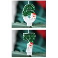 thumbnail image 3 of Xihbxyly Vela de Papá Noel Verde y Blanca con Diseño de Muñeco de Nieve y Sombrero Rojo, Hecha a Mano con Polvo Brillante, Empaque de Pet Transparente, Decoración Navideña, Tamaño 4 X 7,5 Cm, 3 of 4