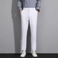 thumbnail image 3 of Pantalones de trabajo drapeados para hombre, pantalones de traje de oficina rectos y fluidos para hombre, ropa vintage, ropa de estilo coreano, moda de verano 2024 fina, 3 of 5