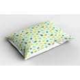 thumbnail image 2 of Ambesonne Lemons Pillow Sham 2 Pack, Scribbled Lemon Design, 30"x20", Yellow Apricot Blue Grey, 2 of 3